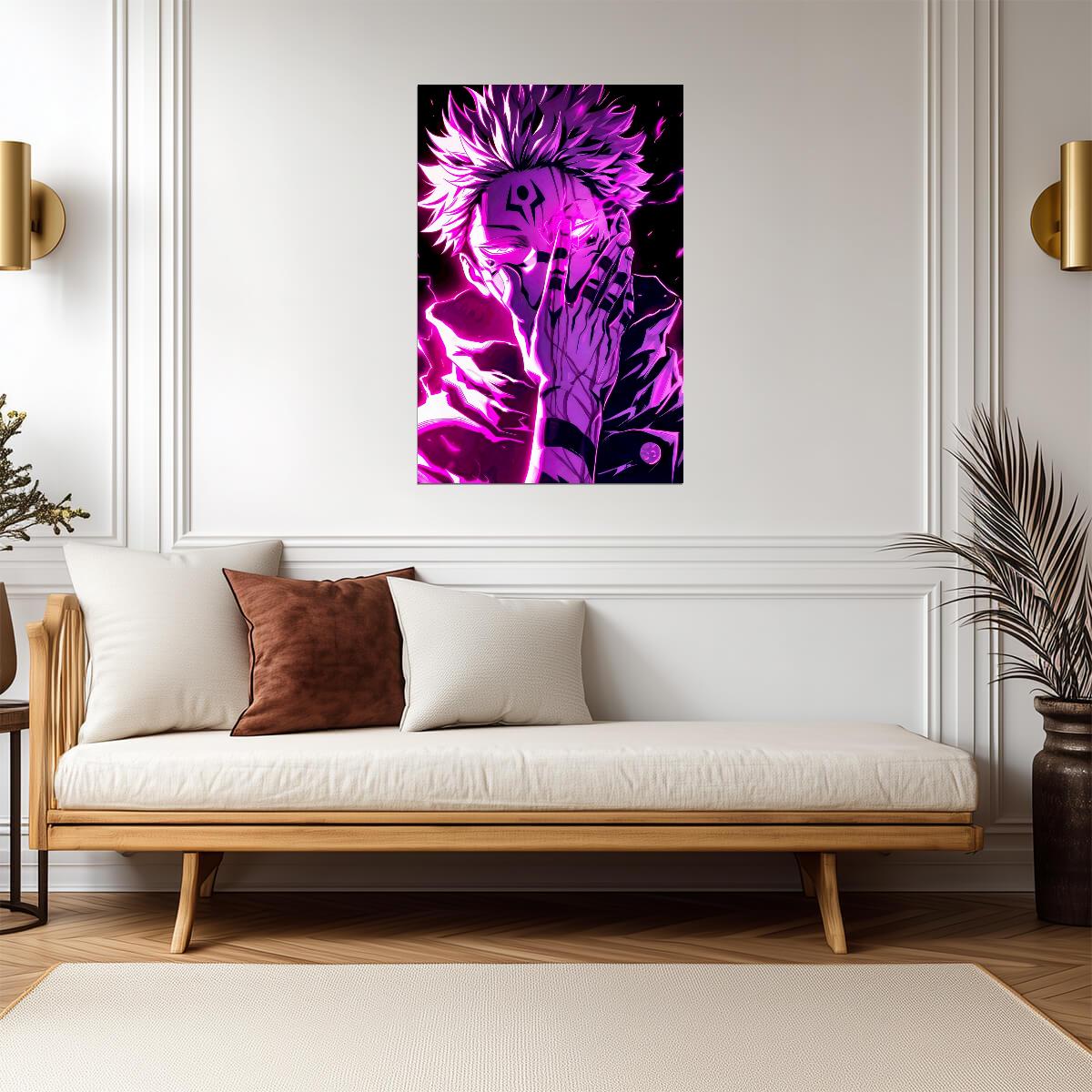 Jujutsu Kaisen Ryomen Sukuna Portrait | Anime Poster | Dark Anime Style Art - Anime Poster