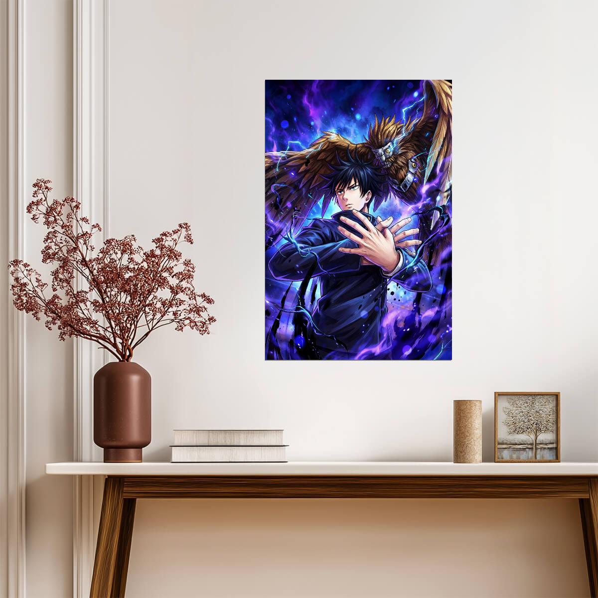 Jujutsu Kaisen Megumi Fushiguro Summon | Anime Poster | Shikigami Master Wall Art - Anime Poster