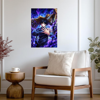 Jujutsu Kaisen Megumi Fushiguro Summon | Anime Poster | Shikigami Master Wall Art - Anime Poster