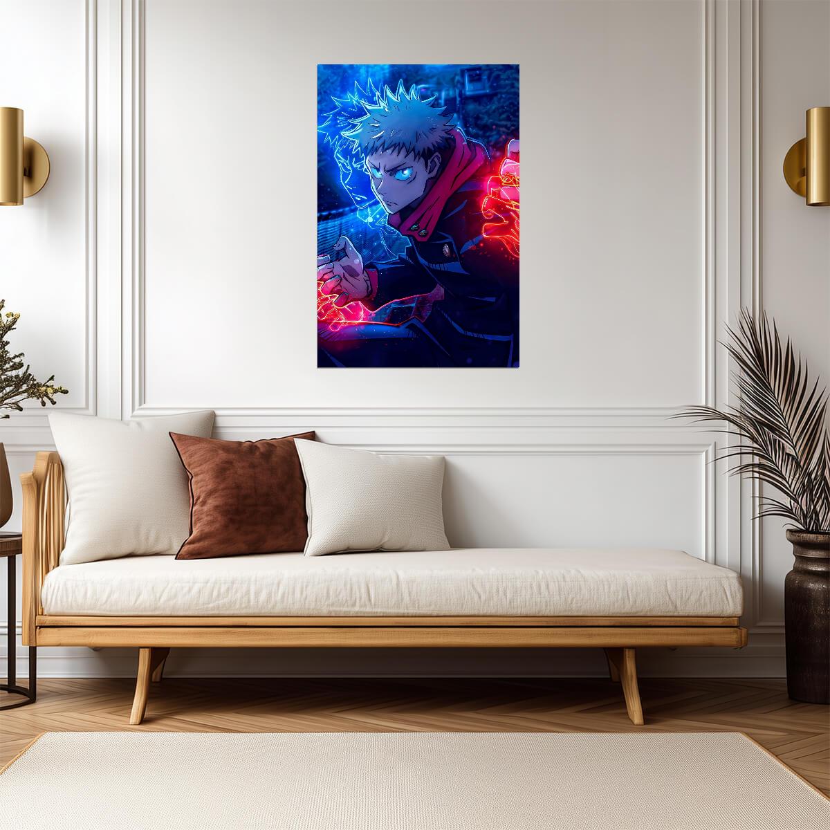 Jujutsu Kaisen Yuji Itadori Black Flash | Anime Poster | Action Shonen Art - Anime Poster