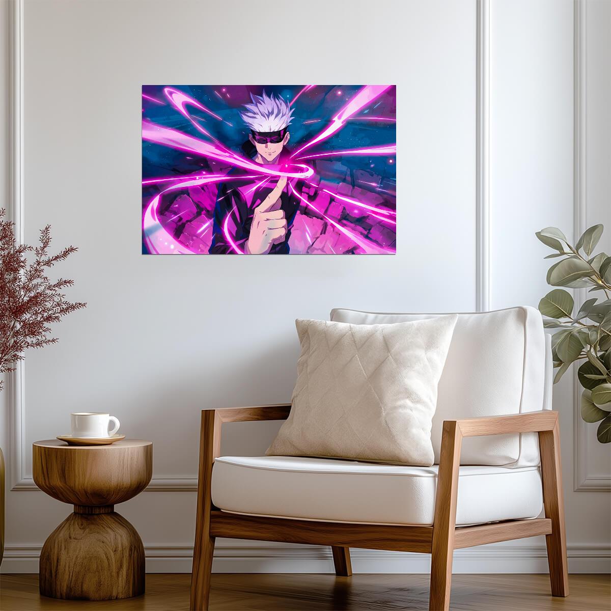 Jujutsu Kaisen Satoru Gojo Purple Power | Anime Poster | Hollow Purple Attack Art - Anime Poster