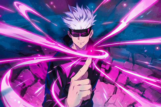 Jujutsu Kaisen Satoru Gojo Purple Power | Anime Poster | Hollow Purple Attack Art - Anime Poster