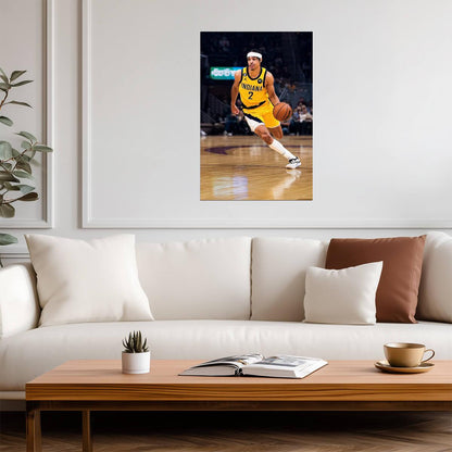 Andrew Nembhard Dribbling Action | Basketball Poster | Indiana Pacers Fan Gift - Sports Poster