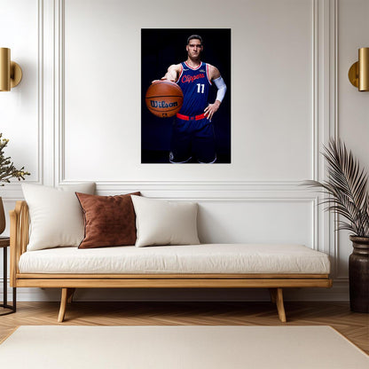 Brook Lopez LA Clippers | Basketball Poster | NBA Portrait Wall Art - Sports Poster