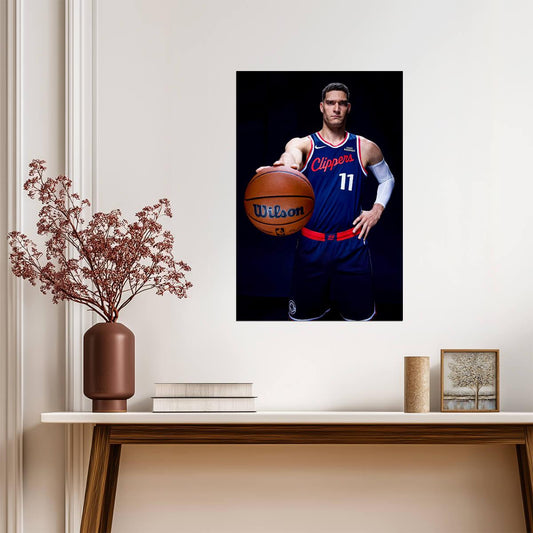 Brook Lopez LA Clippers | Basketball Poster | NBA Portrait Wall Art - Sports Poster