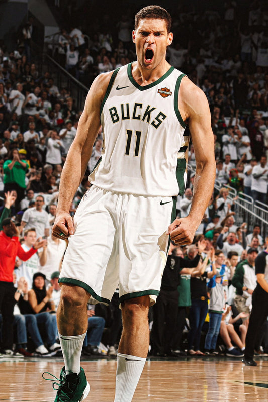 Brook Lopez Milwaukee Bucks Action | Basketball Poster | Sports Wall Art - Sports Poster
