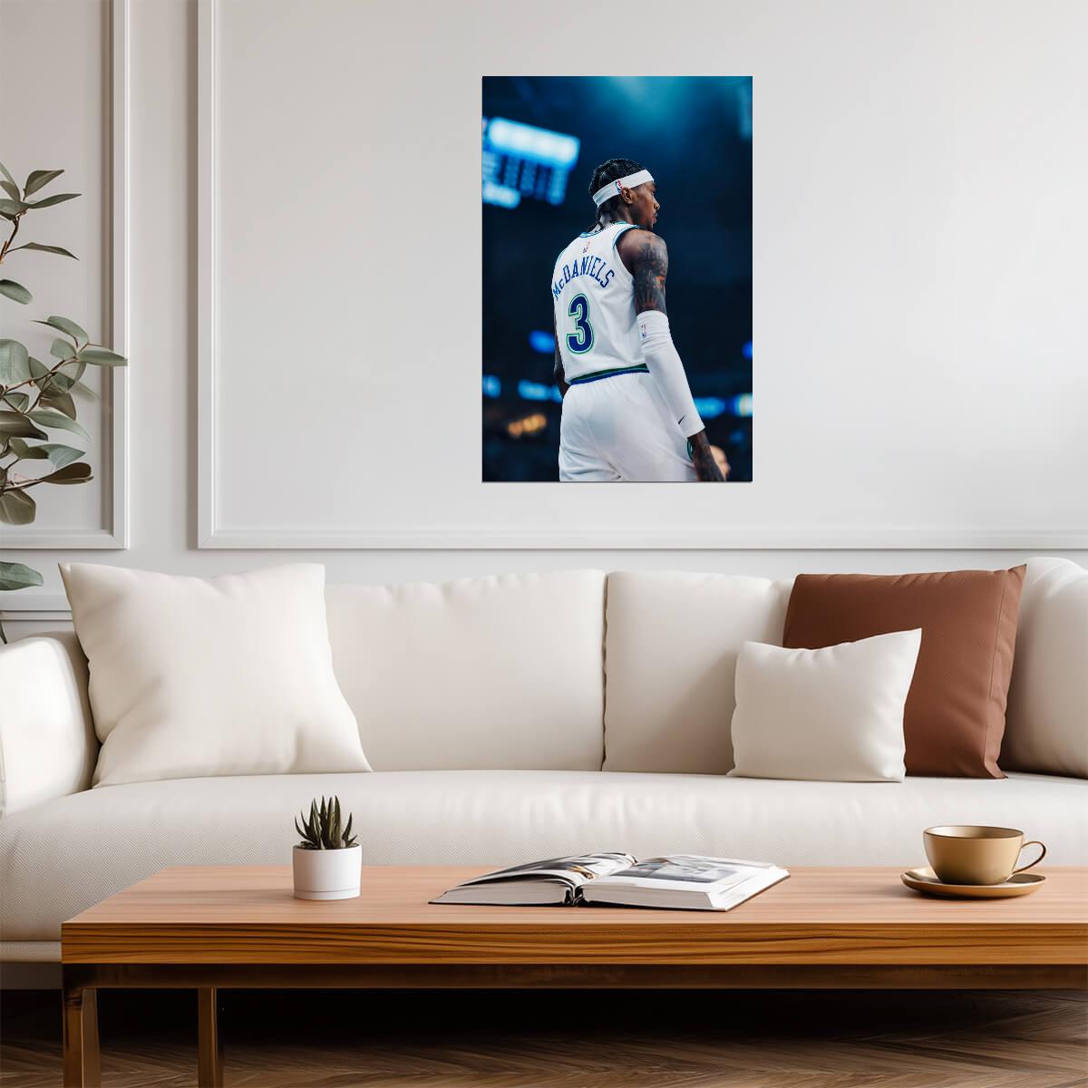 Jaden McDaniels Minnesota Timberwolves | Basketball Poster | NBA Art Print - Sports Poster