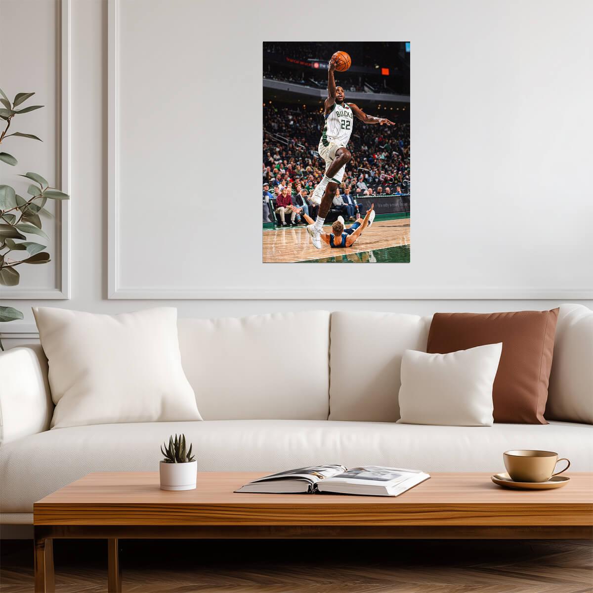 Khris Middleton Milwaukee Bucks Dunk | Basketball Poster | Sports Legend Art - Sports Poster