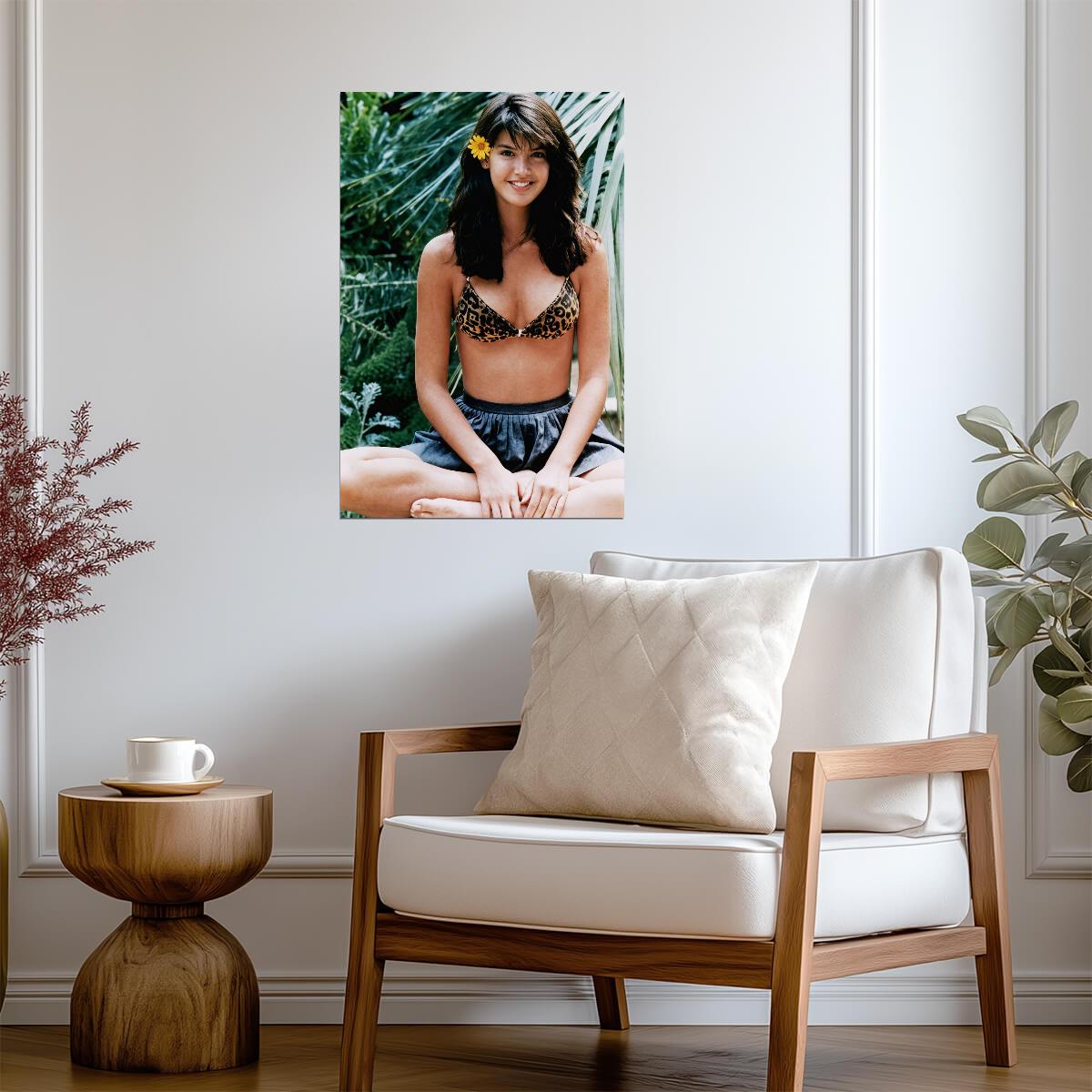 Phoebe Cates Leopard Bikini | 80s Actress Poster | Vintage Celebrity Wall Art - Celebrities Poster
