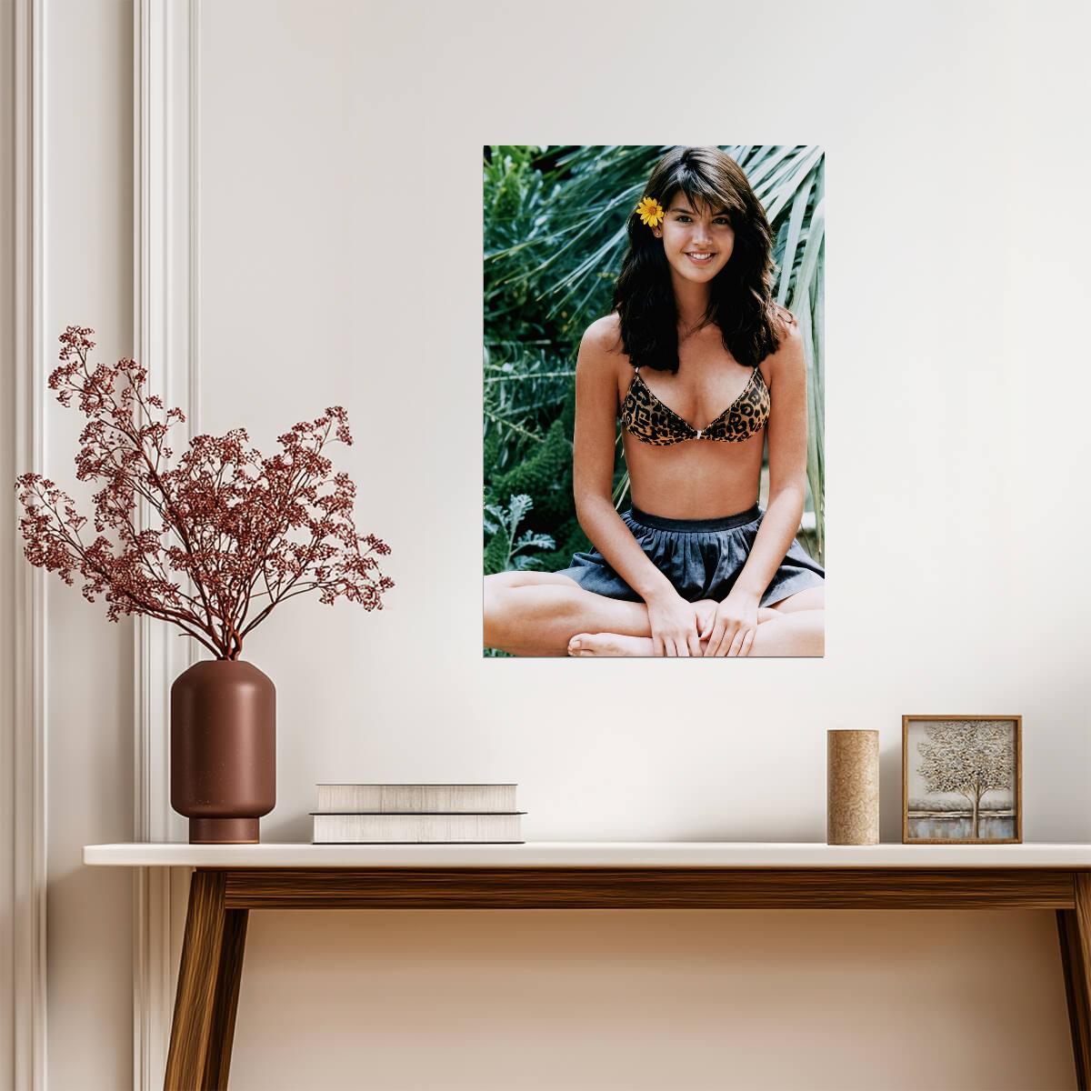 Phoebe Cates Leopard Bikini | 80s Actress Poster | Vintage Celebrity Wall Art - Celebrities Poster
