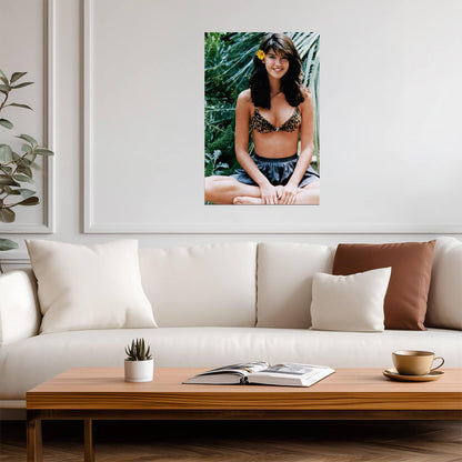 Phoebe Cates Leopard Bikini | 80s Actress Poster | Vintage Celebrity Wall Art - Celebrities Poster