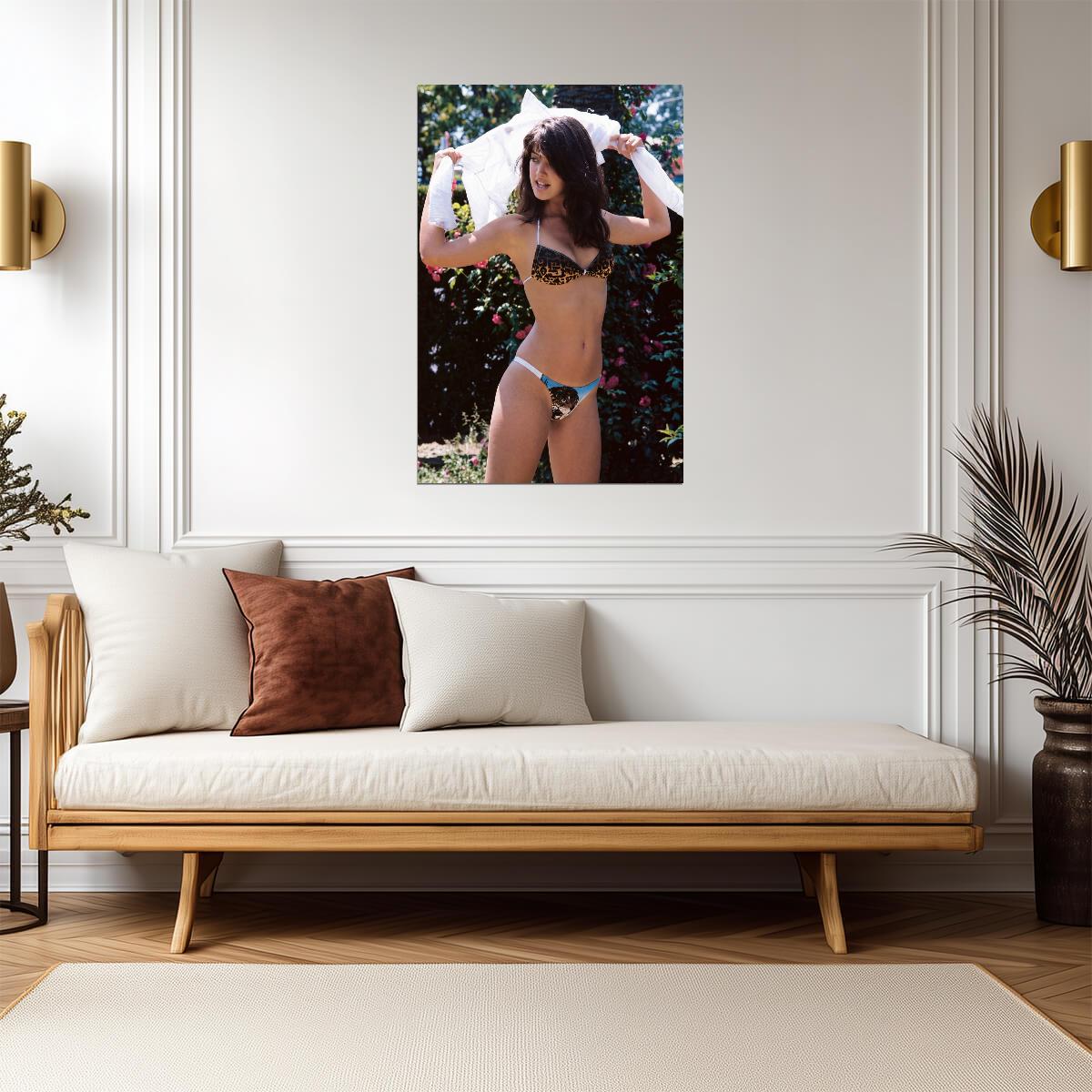 Phoebe Cates Leopard Bikini | Sexy 80s Model Poster | Vintage Photography in High Res - Celebrities Poster