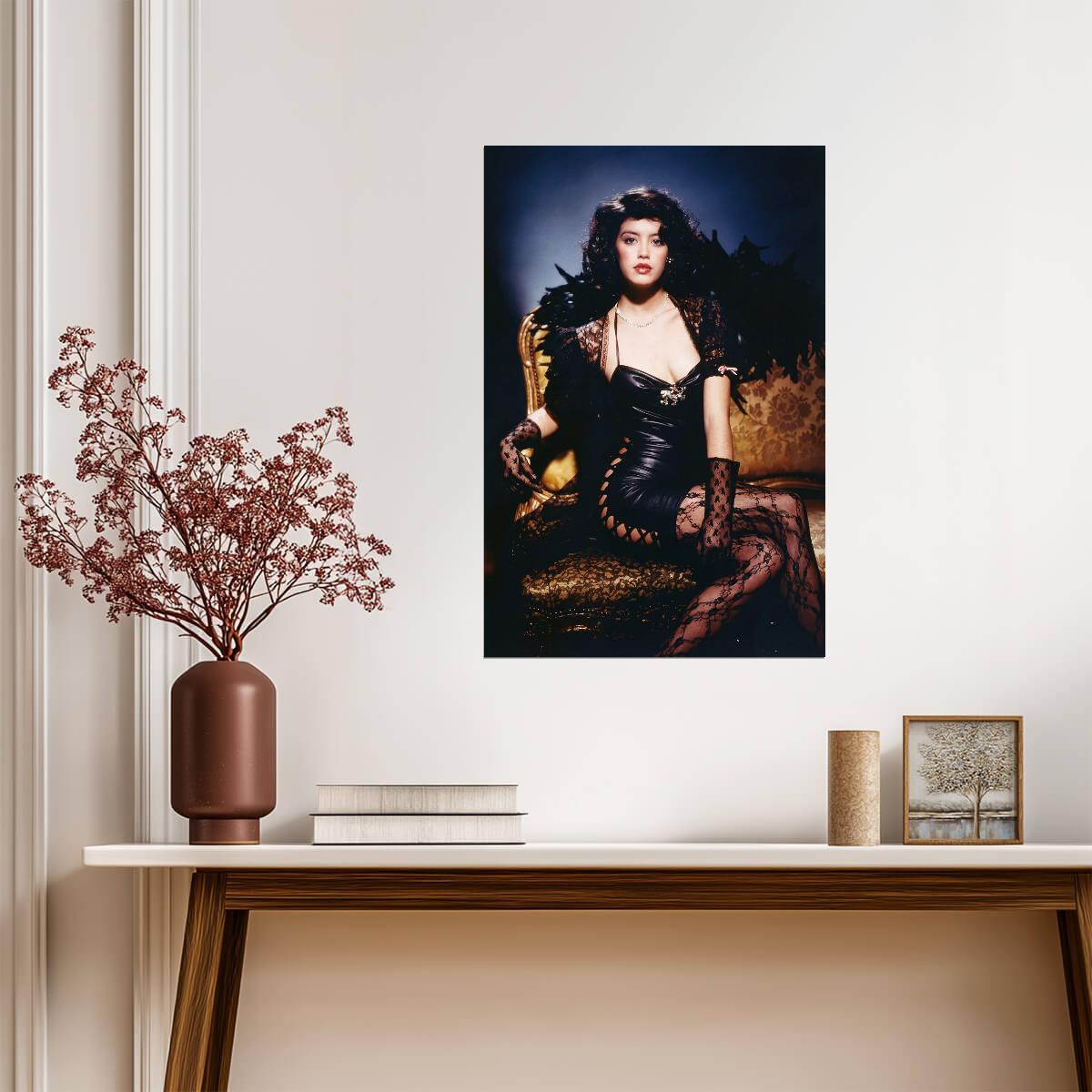 Lace Phoebe Cates Black Outfit | Movie Poster | 80s Retro Dramatic Art - Celebrities Poster