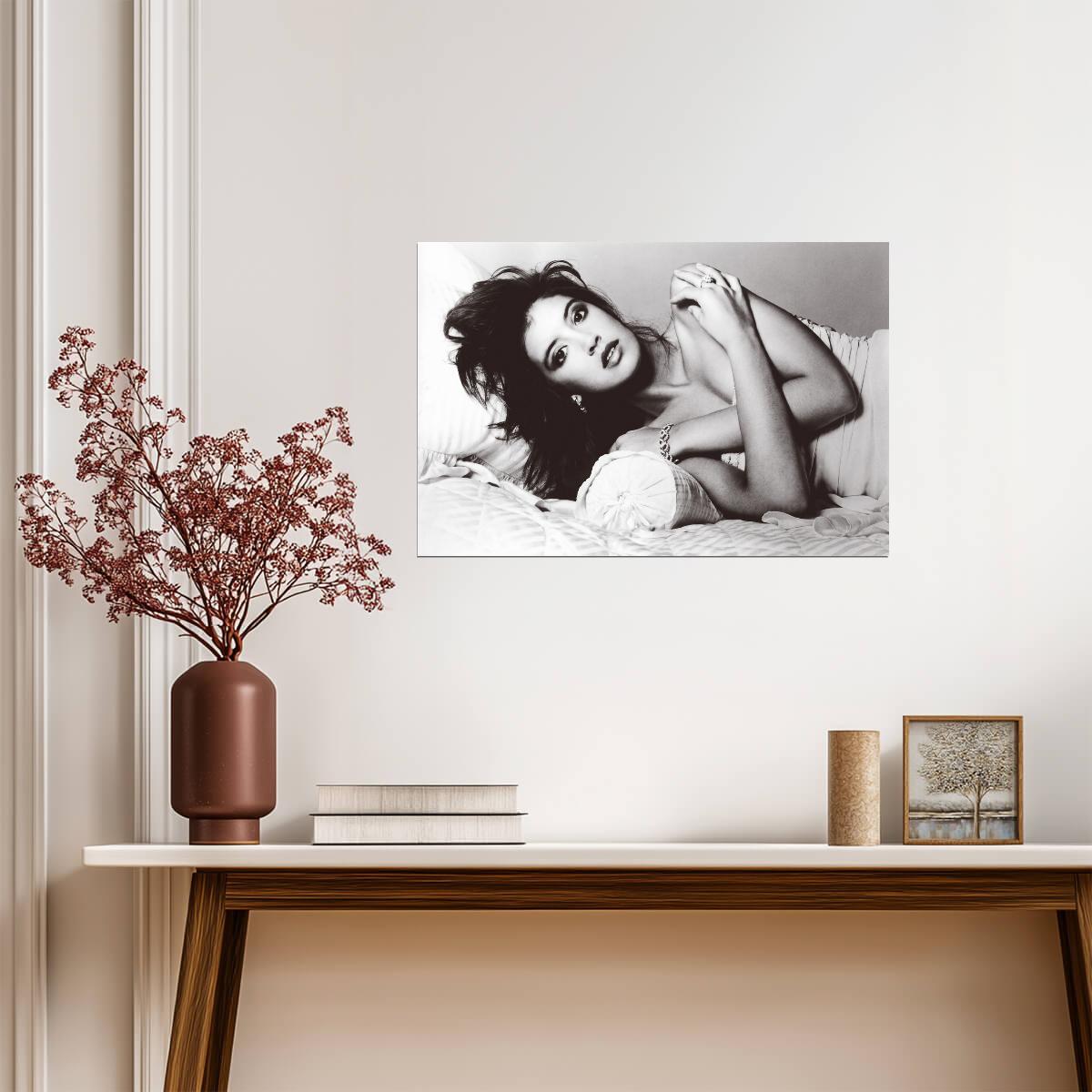 Phoebe Cates Black and White Portrait | Poster | Classic Movie Star Print - Celebrities Poster