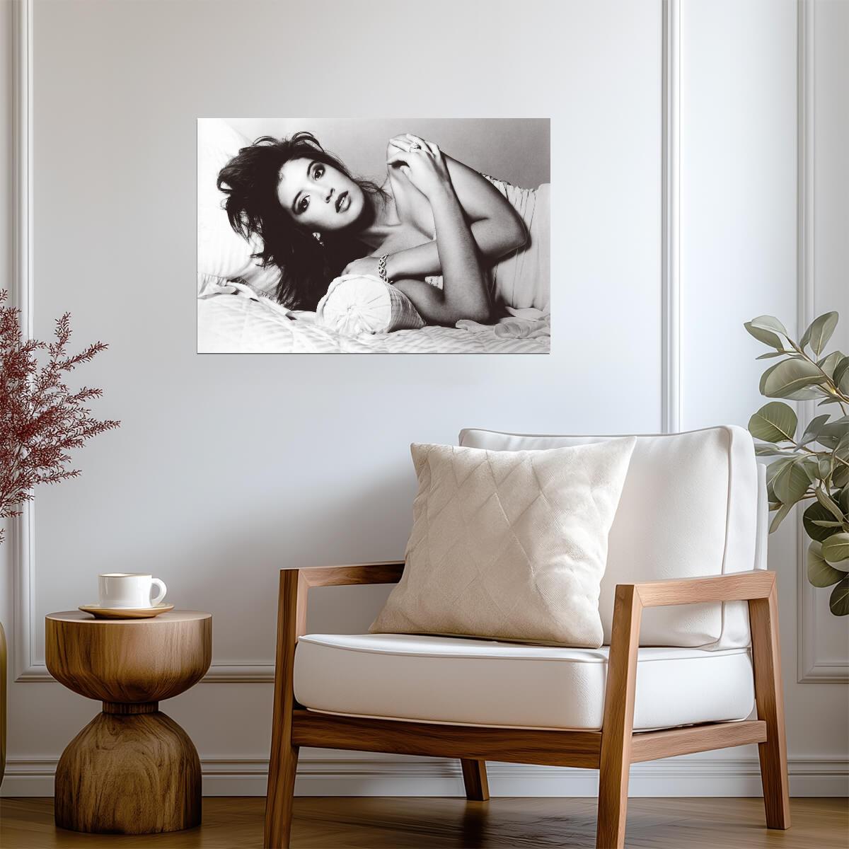 Phoebe Cates Black and White Portrait | Poster | Classic Movie Star Print - Celebrities Poster