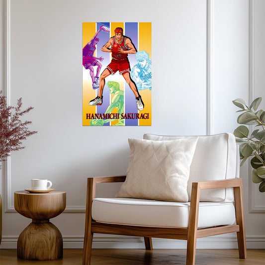 Slam Dunk Hanamichi Sakuragi | Anime Poster | Shonen Basketball Art - Anime Poster