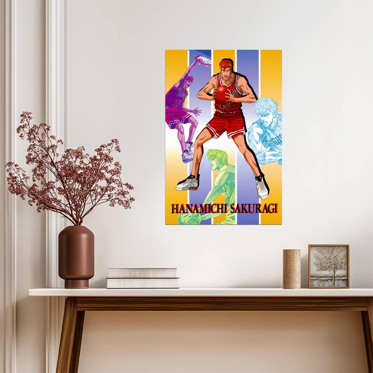Slam Dunk Hanamichi Sakuragi | Anime Poster | Shonen Basketball Art - Anime Poster