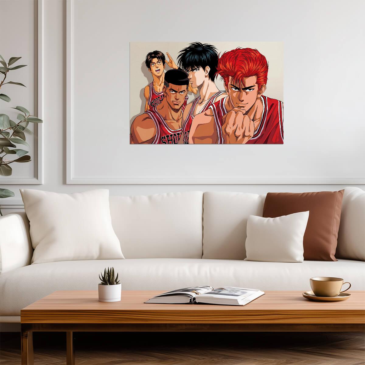 Slam Dunk Hanamichi & Rukawa | Anime Poster | Shohoku Basketball Print - Anime Poster