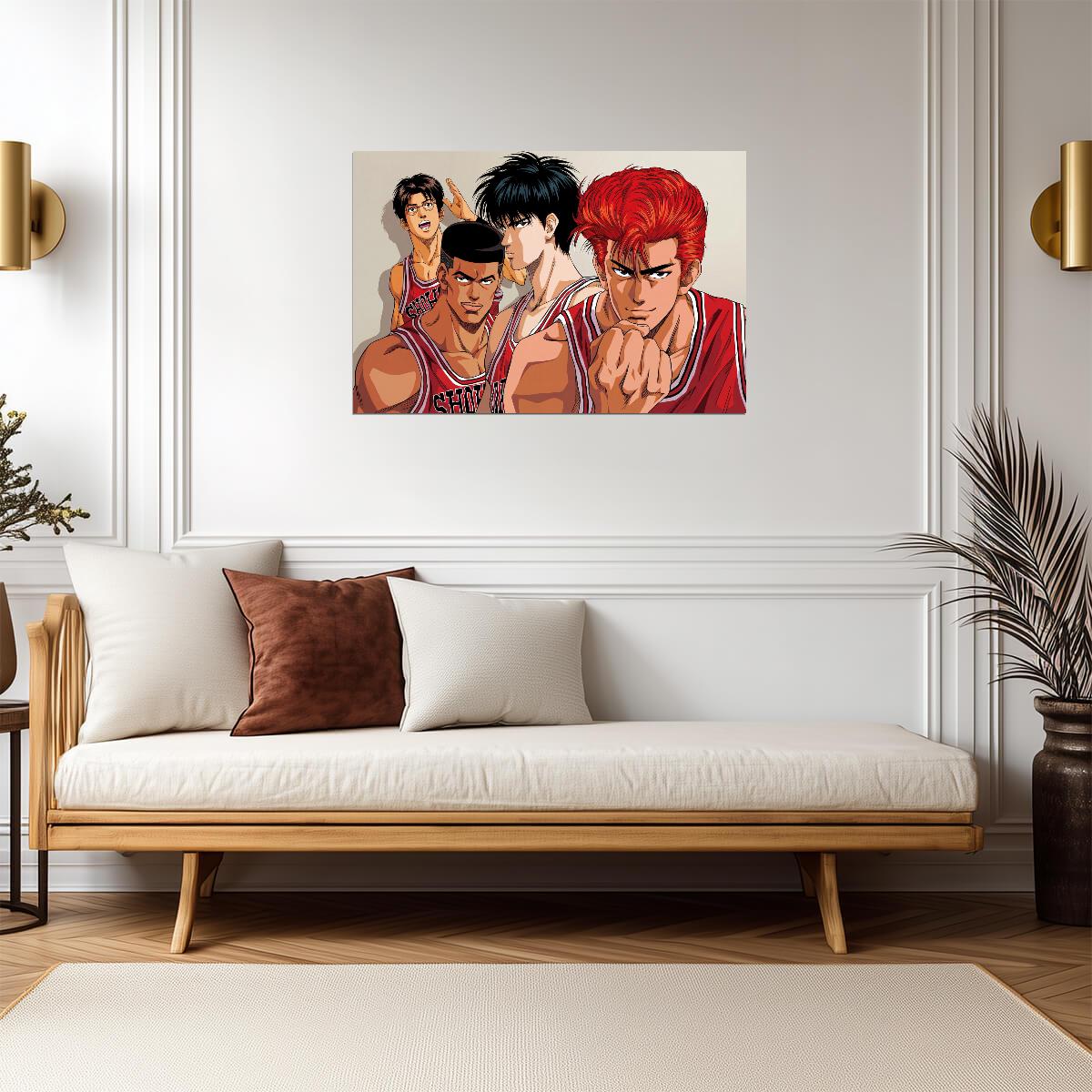 Slam Dunk Hanamichi & Rukawa | Anime Poster | Shohoku Basketball Print - Anime Poster