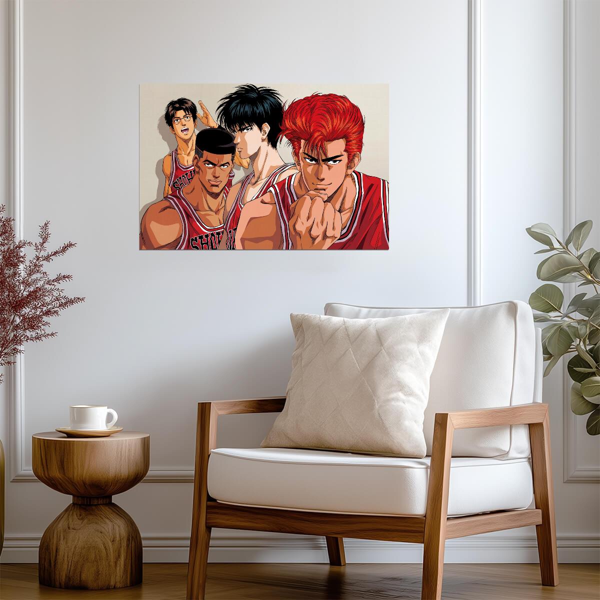 Slam Dunk Hanamichi & Rukawa | Anime Poster | Shohoku Basketball Print - Anime Poster
