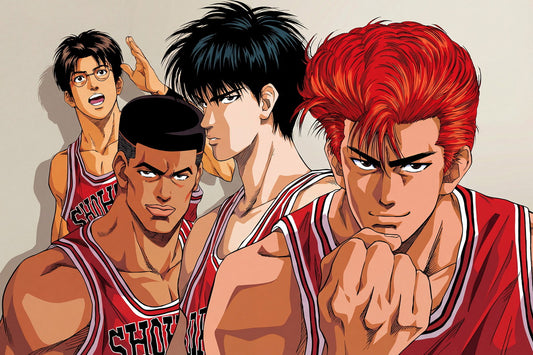 Slam Dunk Hanamichi & Rukawa | Anime Poster | Shohoku Basketball Print - Anime Poster
