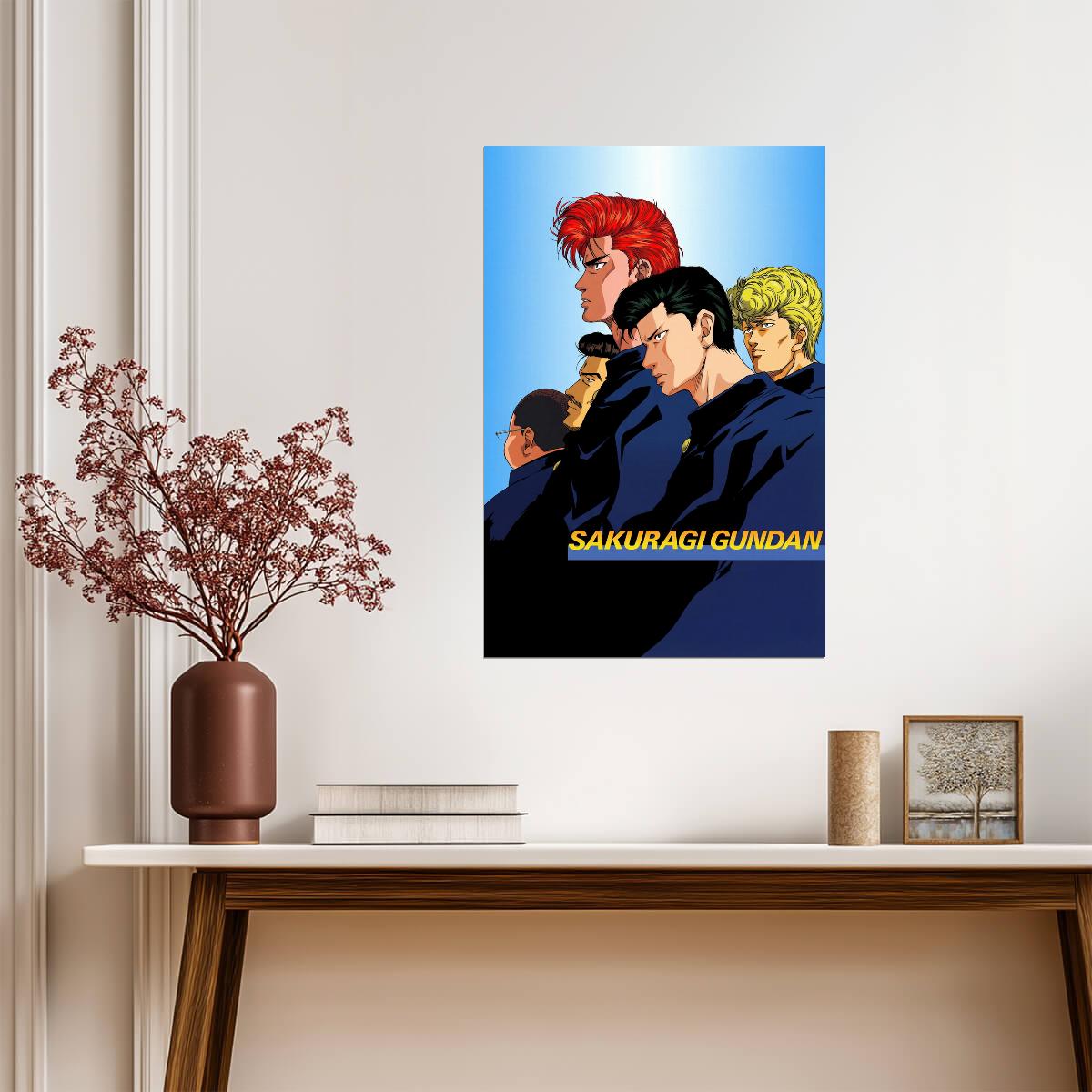 Slam Dunk Sakuragi Gun-dan | Anime Poster | Retro Manga Wall Art - Anime Poster
