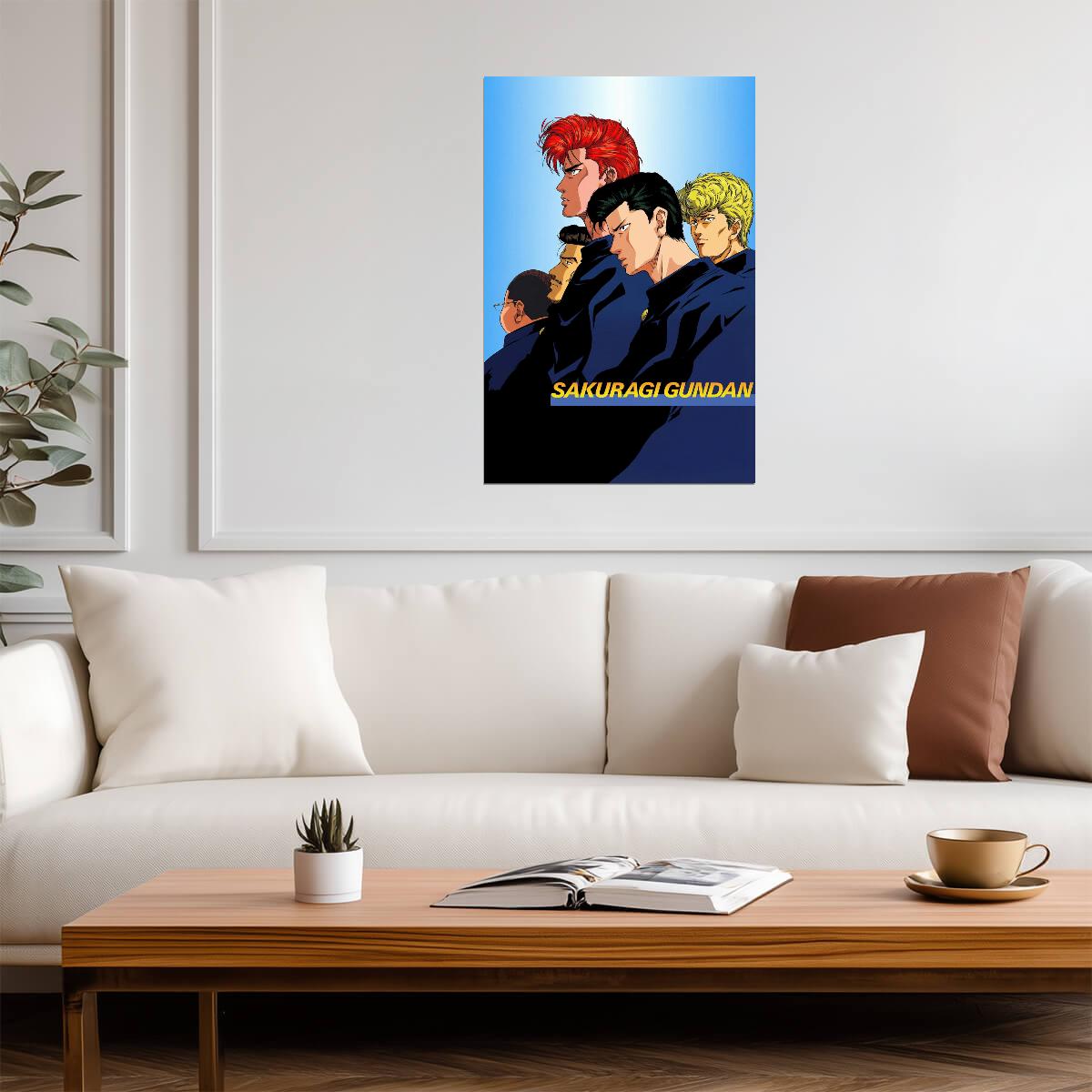 Slam Dunk Sakuragi Gun-dan | Anime Poster | Retro Manga Wall Art - Anime Poster