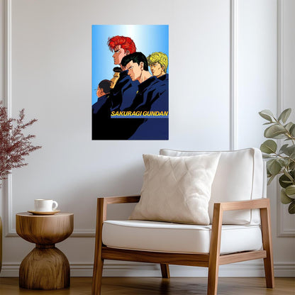 Slam Dunk Sakuragi Gun-dan | Anime Poster | Retro Manga Wall Art - Anime Poster