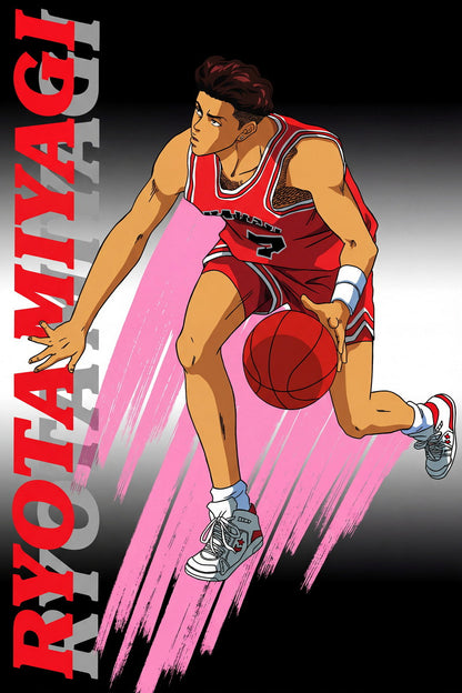 Slam Dunk Ryota Miyagi | Anime Poster | Point Guard Sports Art - Anime Poster