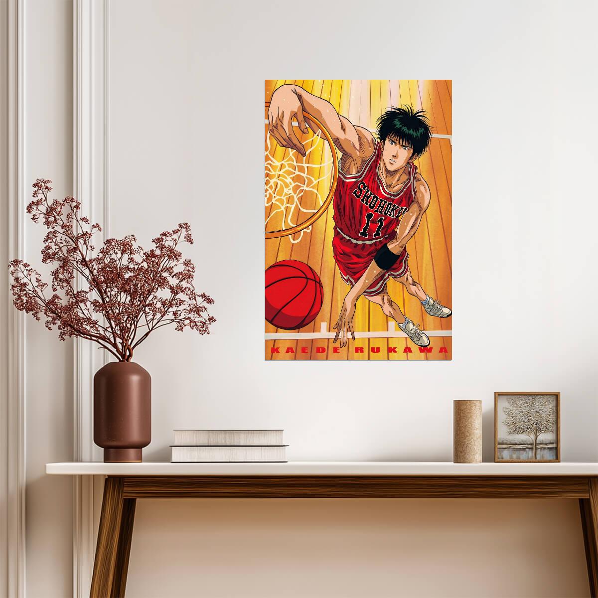 Slam Dunk Kaede Rukawa | Anime Poster | Shohoku Ace Player Print - Anime Poster