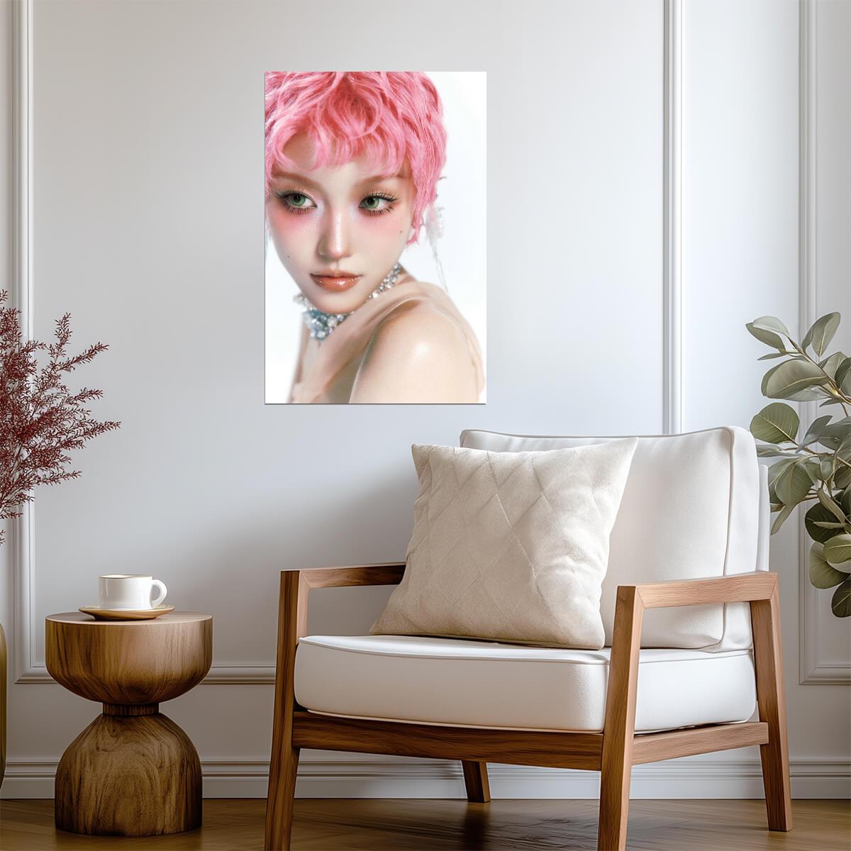 XG Chisa The Core Pink Pixie Cut | K-Pop Poster | Fan Gift Art - Music Poster