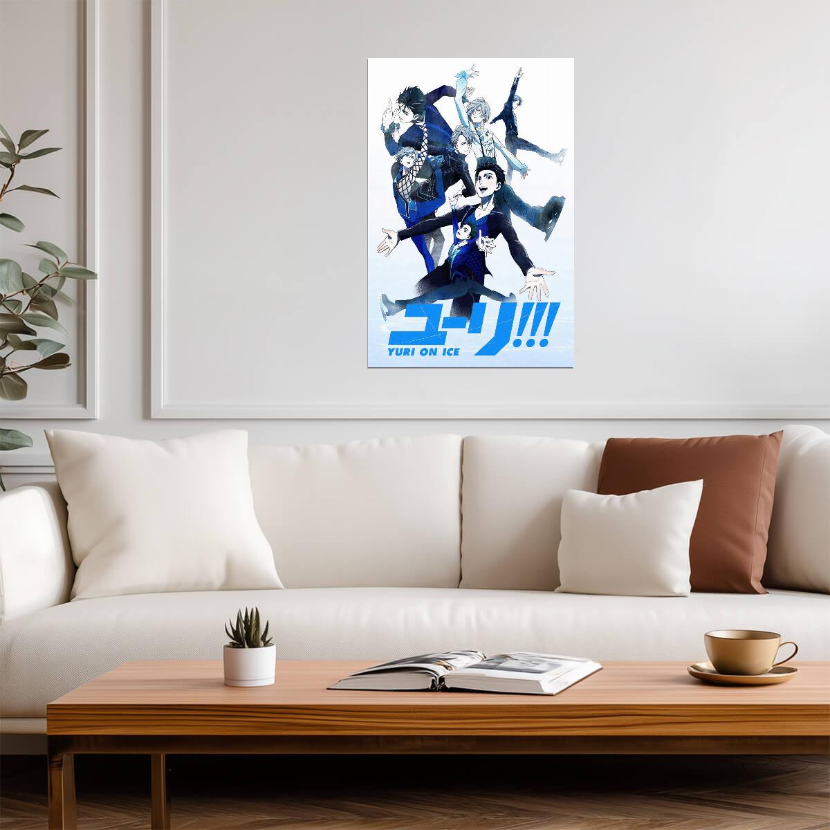 Yuri on Ice Group Art | Anime Poster | Figure Skating Shonen Print - Anime Poster