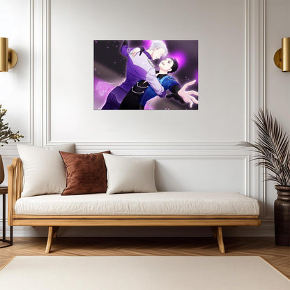 Yuri on Ice Yuuri Katsuki & Victor Nikiforov | Anime Poster | Ice Skating Duet Art - Anime Poster