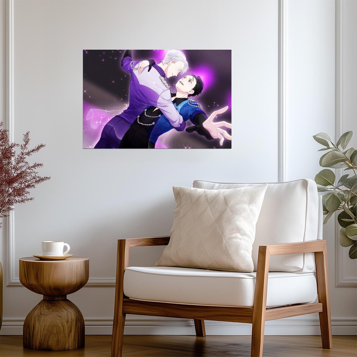 Yuri on Ice Yuuri Katsuki & Victor Nikiforov | Anime Poster | Ice Skating Duet Art - Anime Poster