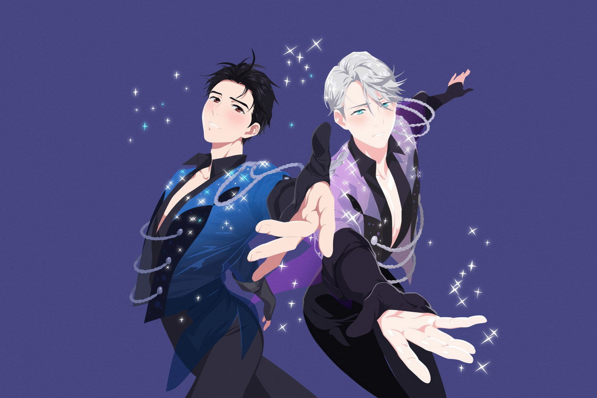 Yuri on Ice Yuuri & Victor Performance | Anime Poster | Figure Skating Wall Art - Anime Poster