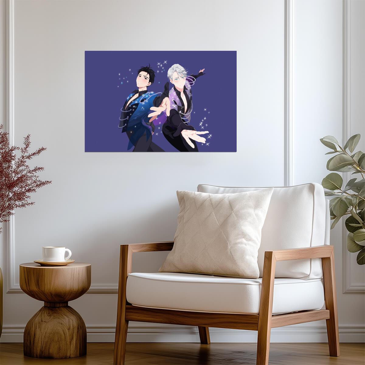 Yuri on Ice Yuuri & Victor Performance | Anime Poster | Figure Skating Wall Art - Anime Poster