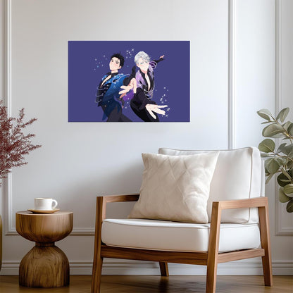 Yuri on Ice Yuuri & Victor Performance | Anime Poster | Figure Skating Wall Art - Anime Poster
