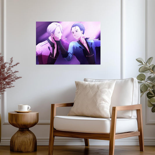 Yuri on Ice Victor & Yuuri Emotional Moment | Anime Poster | Romantic Anime Print - Anime Poster
