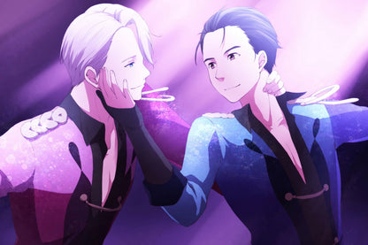 Yuri on Ice Victor & Yuuri Emotional Moment | Anime Poster | Romantic Anime Print - Anime Poster