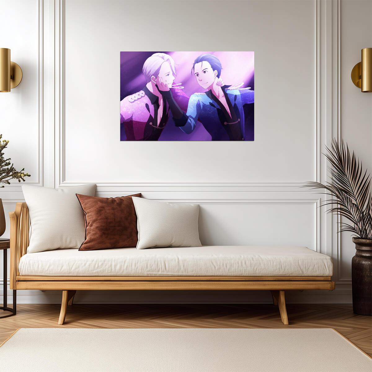 Yuri on Ice Victor & Yuuri Emotional Moment | Anime Poster | Romantic Anime Print - Anime Poster