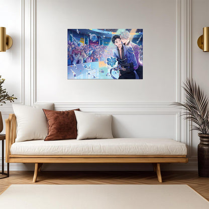 Yuri on Ice Victory Ceremony | Anime Poster | Figure Skating Champions Art - Anime Poster