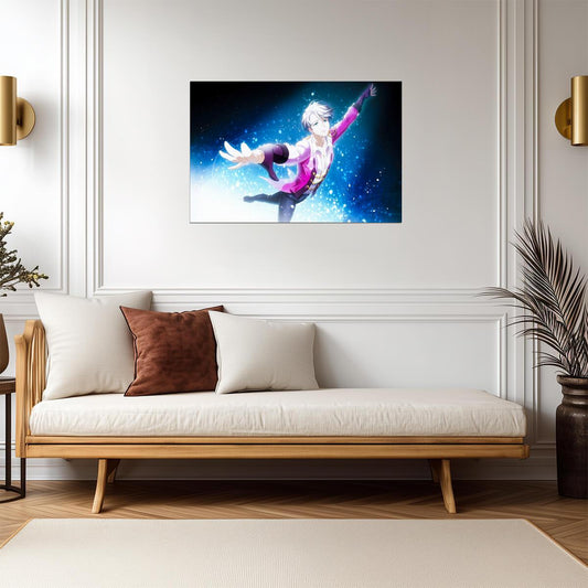 Yuri on Ice Victor Nikiforov Solo | Anime Poster | Elite Figure Skater Portrait - Anime Poster