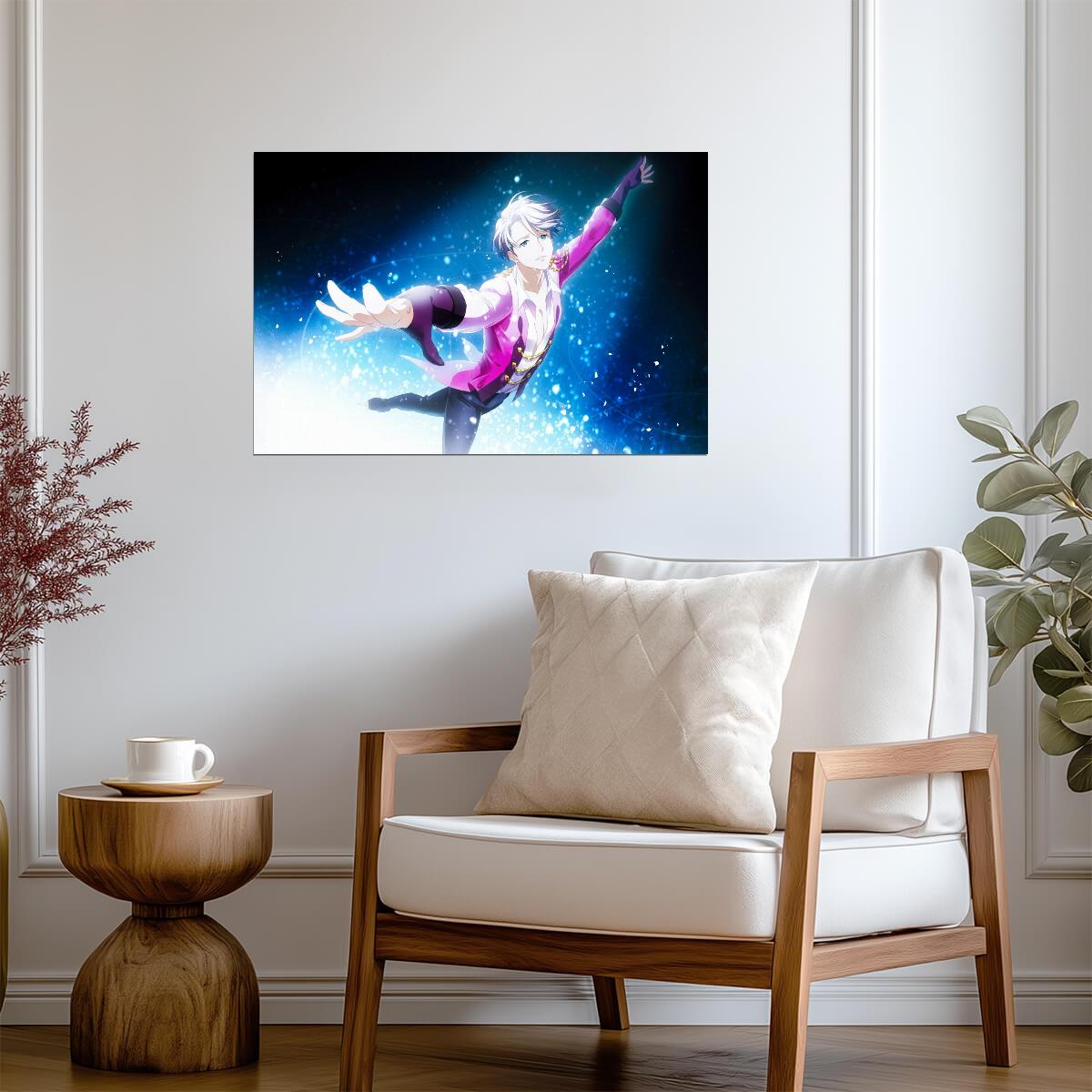 Yuri on Ice Victor Nikiforov Solo | Anime Poster | Elite Figure Skater Portrait - Anime Poster