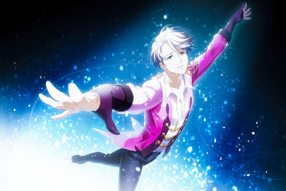 Yuri on Ice Victor Nikiforov Solo | Anime Poster | Elite Figure Skater Portrait - Anime Poster