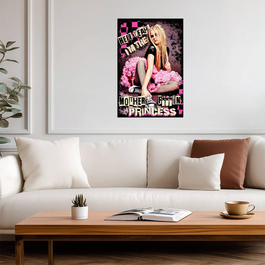 Avril Lavigne Mother F Princess Quote | Music Poster | Pop Punk Lyric Art - Music Poster