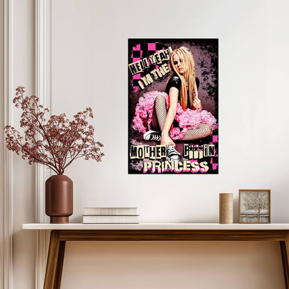 Avril Lavigne Mother F Princess Quote | Music Poster | Pop Punk Lyric Art - Music Poster