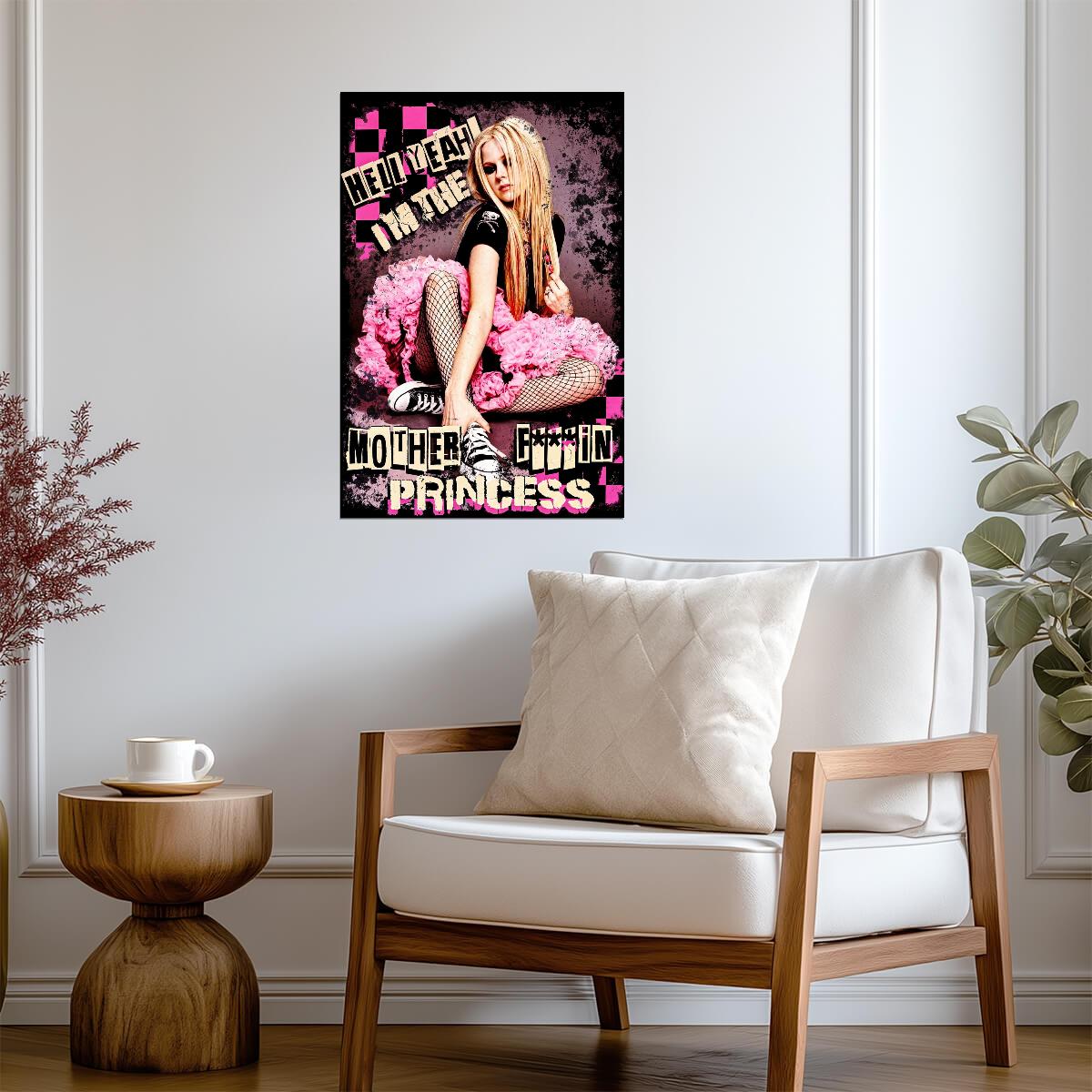 Avril Lavigne Mother F Princess Quote | Music Poster | Pop Punk Lyric Art - Music Poster