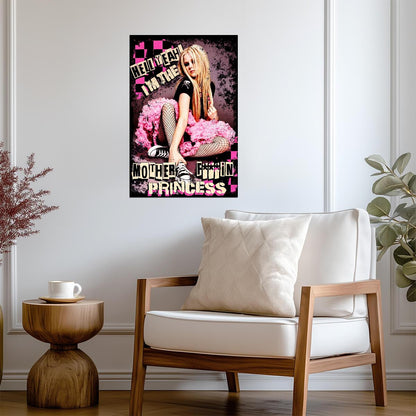 Avril Lavigne Mother F Princess Quote | Music Poster | Pop Punk Lyric Art - Music Poster