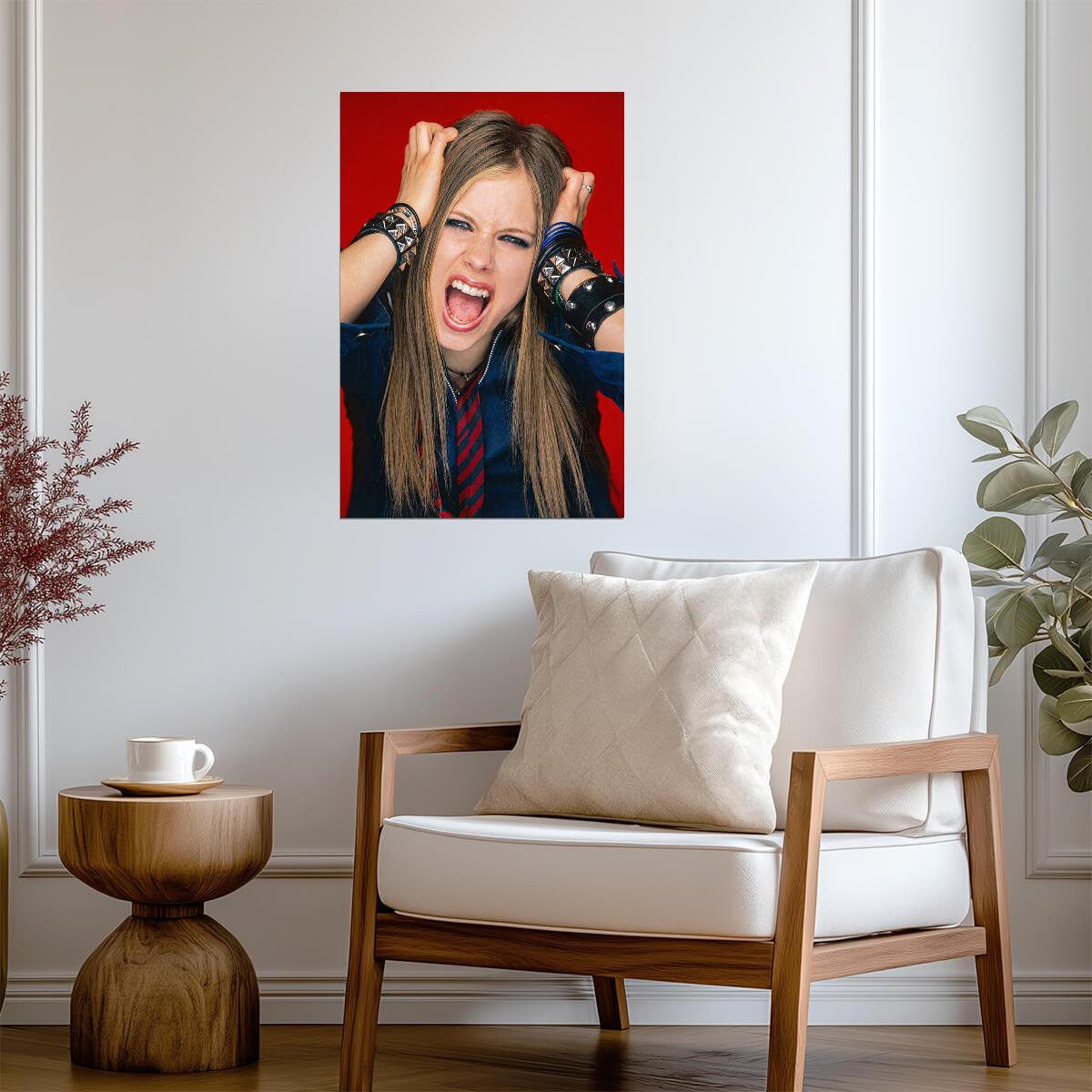 Avril Lavigne Screaming Portrait | Music Poster | Alternative Rock Wall Art - Music Poster