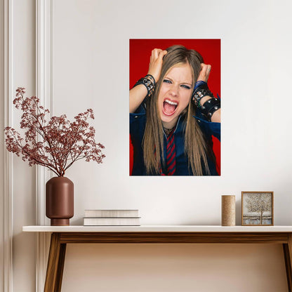 Avril Lavigne Screaming Portrait | Music Poster | Alternative Rock Wall Art - Music Poster